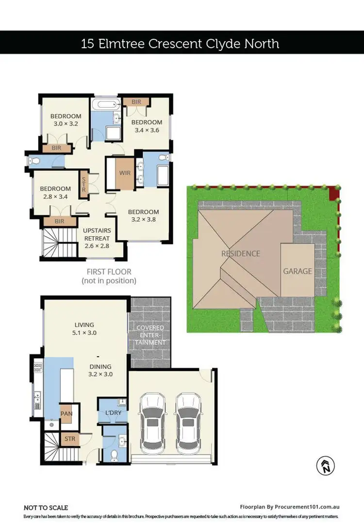 Floorplan of Homely house listing, 15 Elmtree Crescent, Clyde North VIC 3978