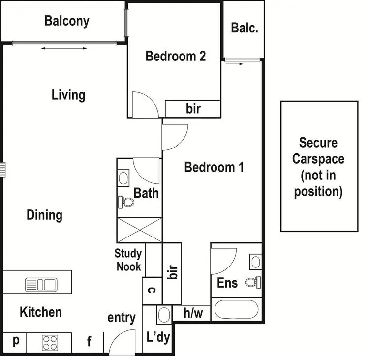 Floorplan of Homely apartment listing, 316/66 Mount Alexander Road, Travancore VIC 3032