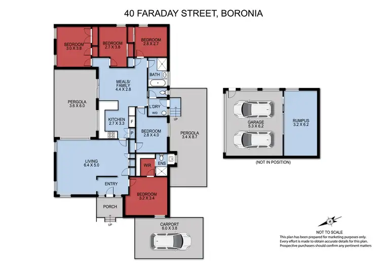 Floorplan of Homely house listing, 40 Faraday Street, Boronia VIC 3155