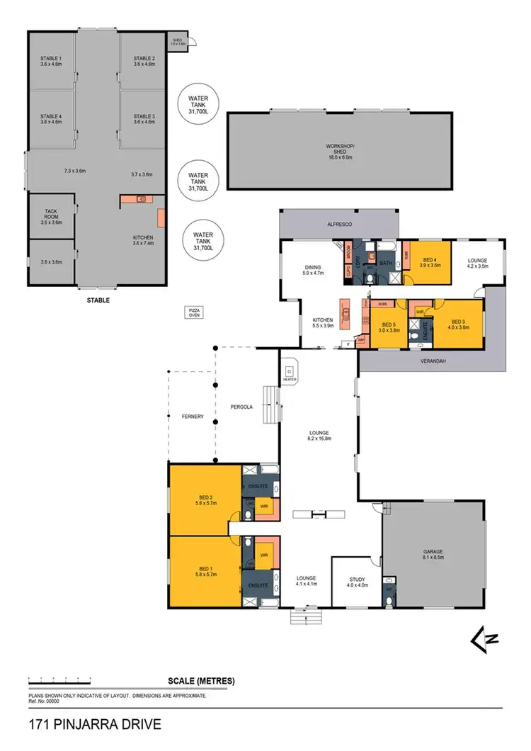 Floorplan of Homely house listing, 171 Pinjarra Drive, Lockwood South VIC 3551
