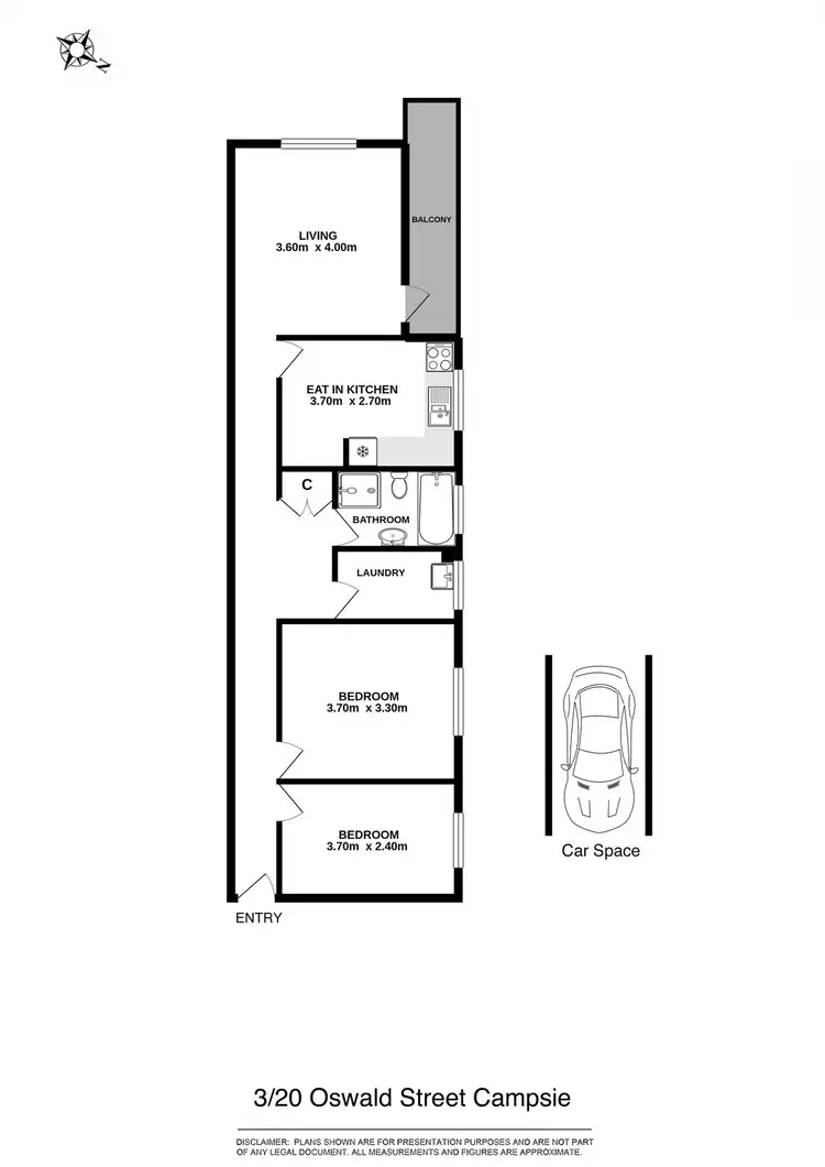 Floorplan of Homely unit listing, 3/20 Oswald Street, Campsie NSW 2194