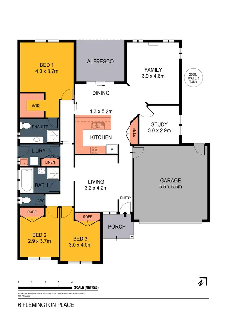 Floorplan of Homely house listing, 6 Flemington Place, Ascot VIC 3551