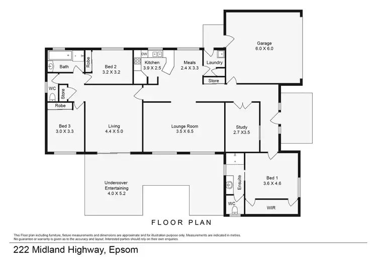 Floorplan of Homely house listing, 222 Midland Highway, Epsom VIC 3551
