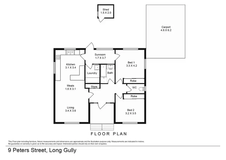 Floorplan of Homely house listing, 9 Peters Street, Long Gully VIC 3550
