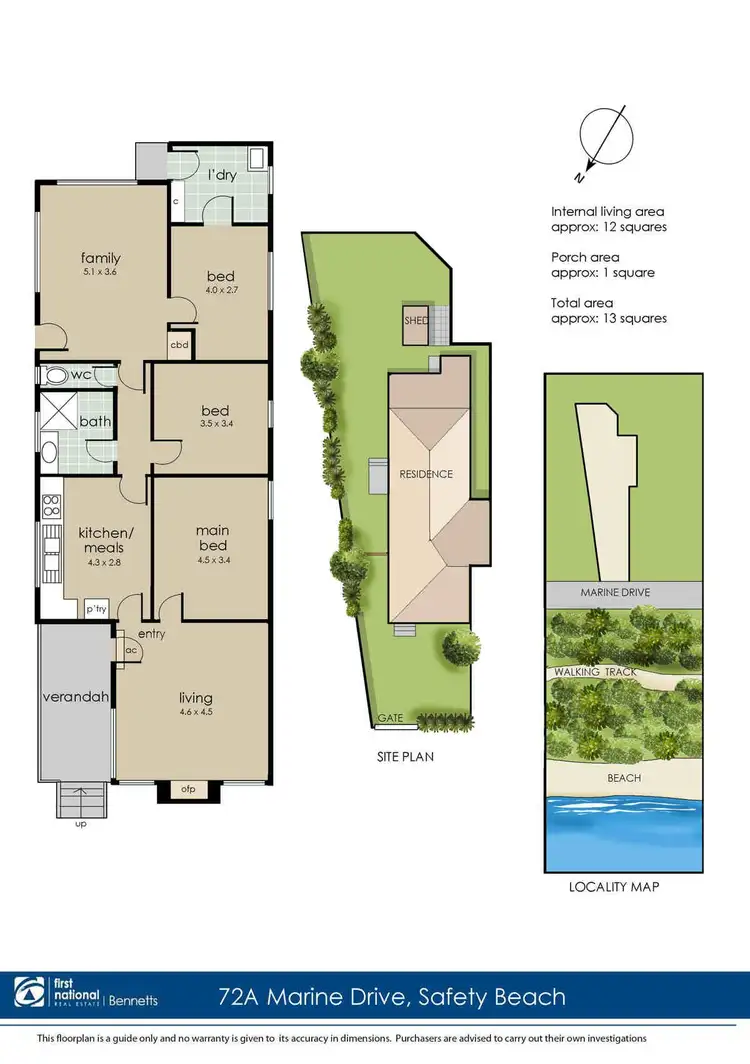 Floorplan of Homely house listing, 72A Marine Drive, Safety Beach VIC 3936
