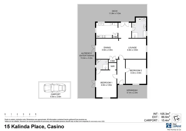 Floorplan of Homely rural property listing, 15 Kalinda Place, Casino NSW 2470