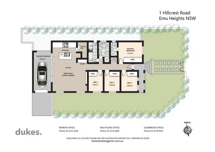 Floorplan of Homely semi-detached listing, 1 Hillcrest Road, Emu Heights NSW 2750