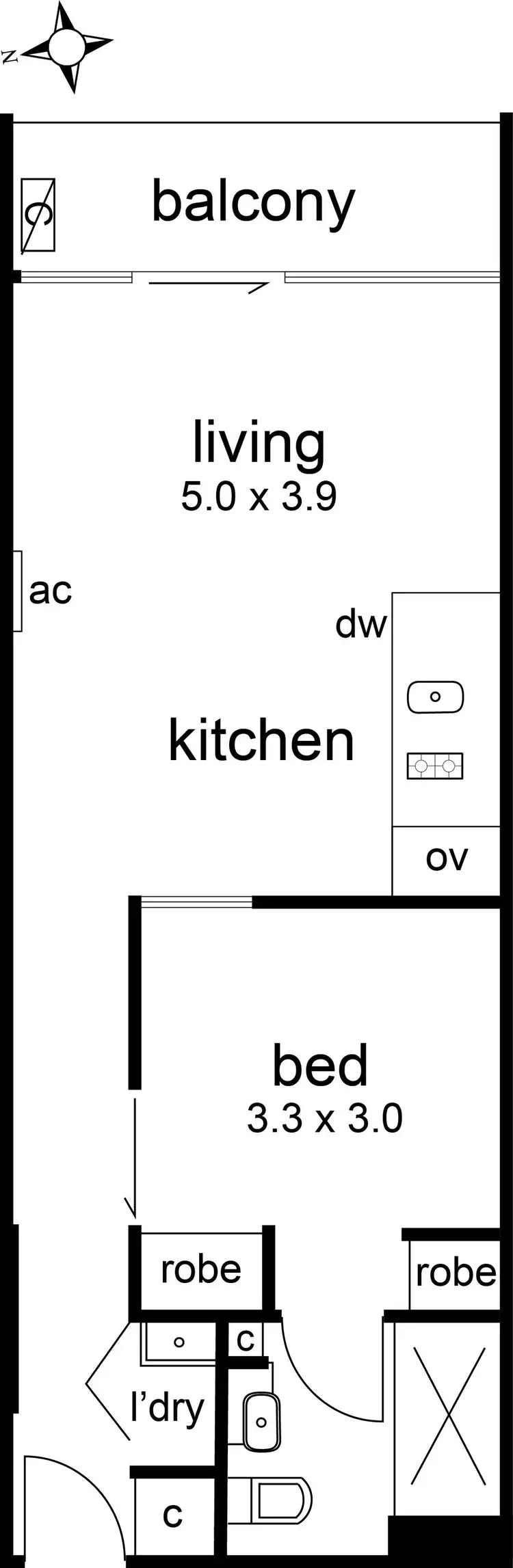 Floorplan of Homely apartment listing, 227/4 Bik Lane, Fitzroy North VIC 3068