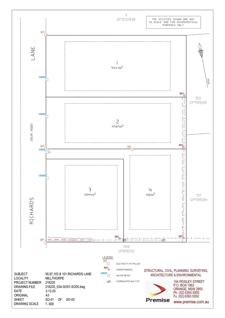 Floorplan of Homely land listing, 97 Richards Lane, Millthorpe NSW 2798
