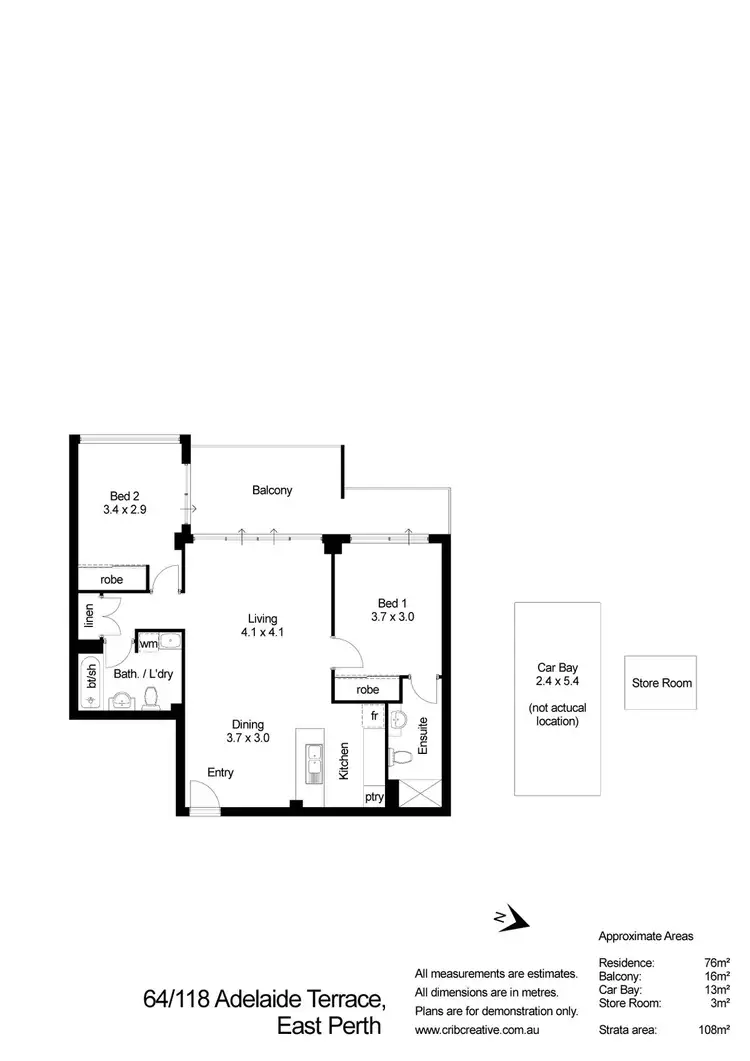 Floorplan of Homely apartment listing, 64/118 Adelaide Tce, East Perth WA 6004