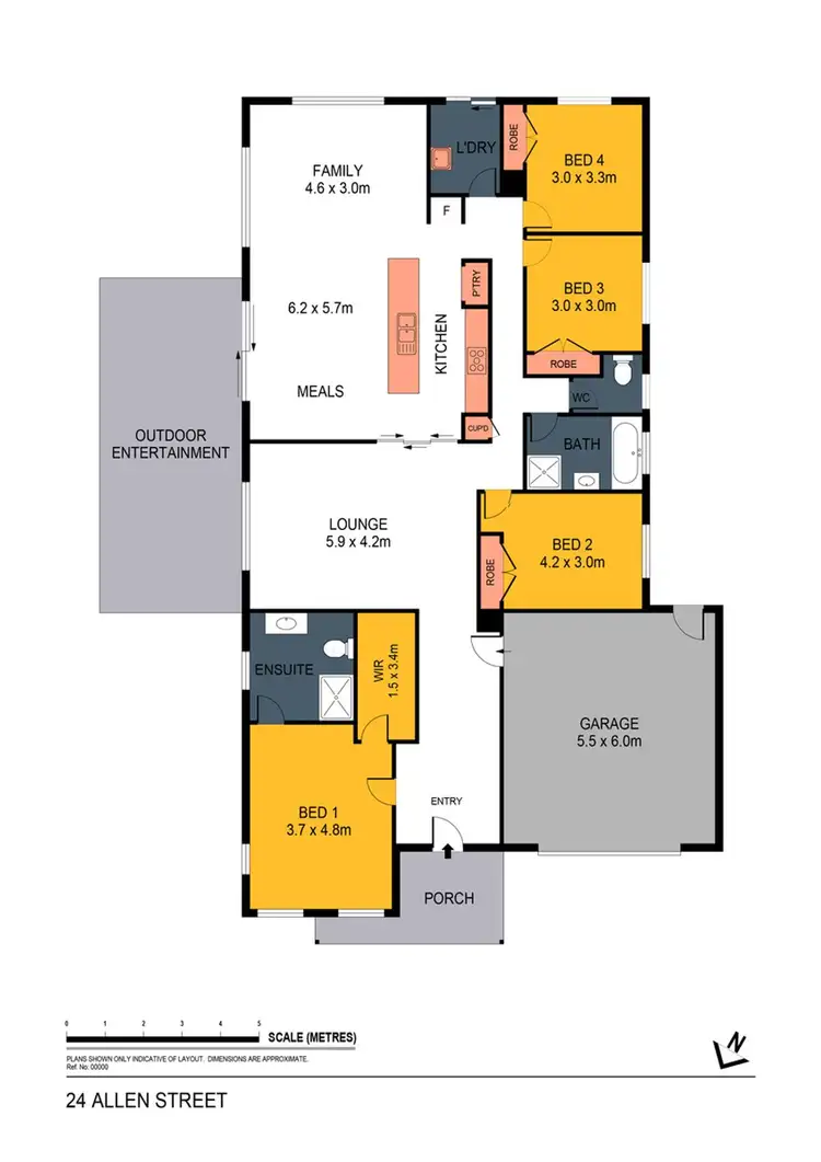 Floorplan of Homely house listing, 24 Allen Street, Epsom VIC 3551