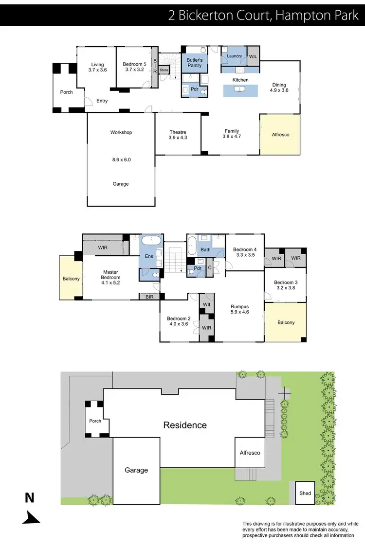Floorplan of Homely house listing, 2 Bickerton Court, Hampton Park VIC 3976