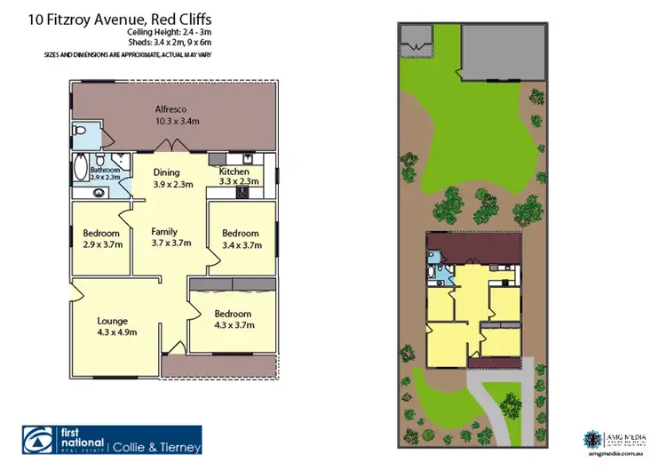 Floorplan of Homely house listing, 10 Fitzroy Avenue, Red Cliffs VIC 3496