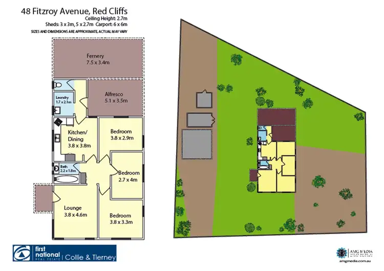 Floorplan of Homely house listing, 48 Fitzroy Avenue, Red Cliffs VIC 3496