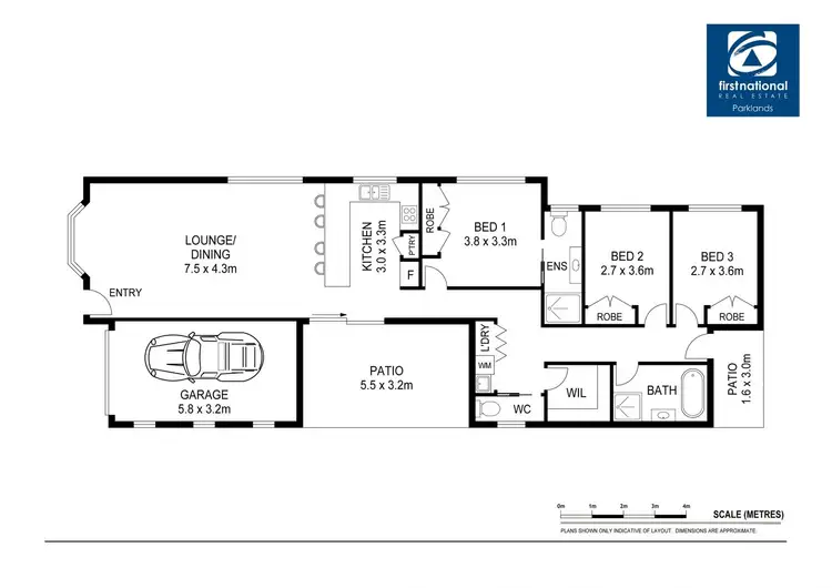 Floorplan of Homely semi-detached listing, 1/4 Jarad Street, Morayfield QLD 4506