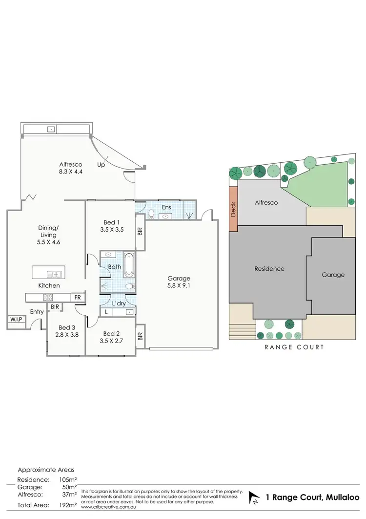 Floorplan of Homely house listing, 1 Range Court, Mullaloo WA 6027