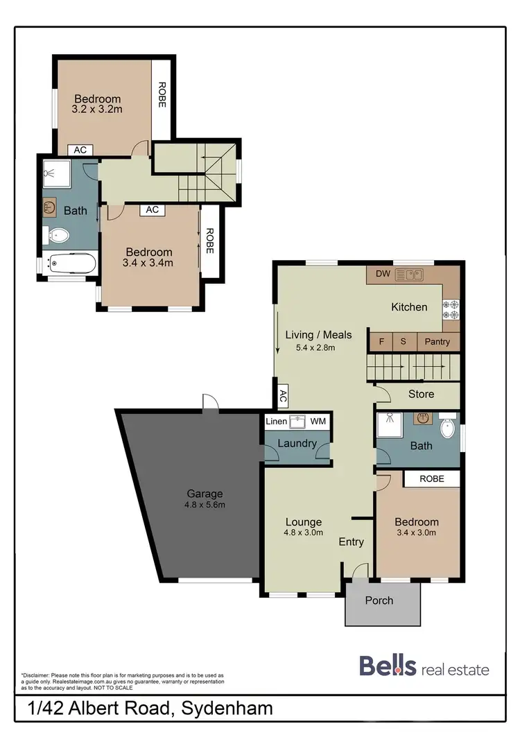 Floorplan of Homely townhouse listing, 1/42 Albert Road, Sydenham VIC 3037