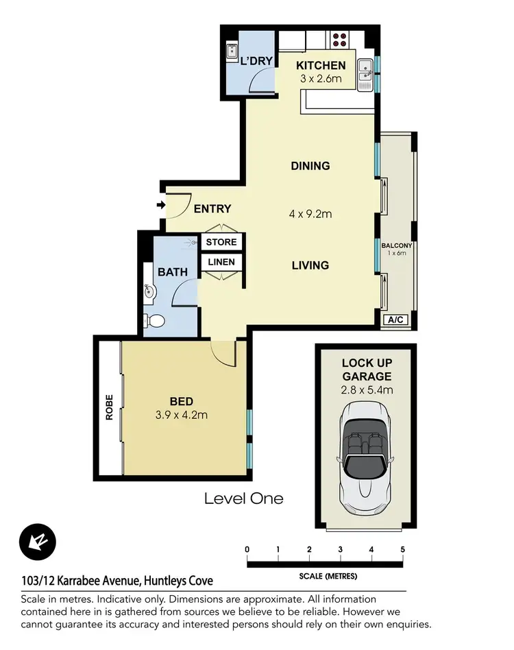 Floorplan of Homely apartment listing, 103/12 Karrabee Avenue, Huntleys Cove NSW 2111
