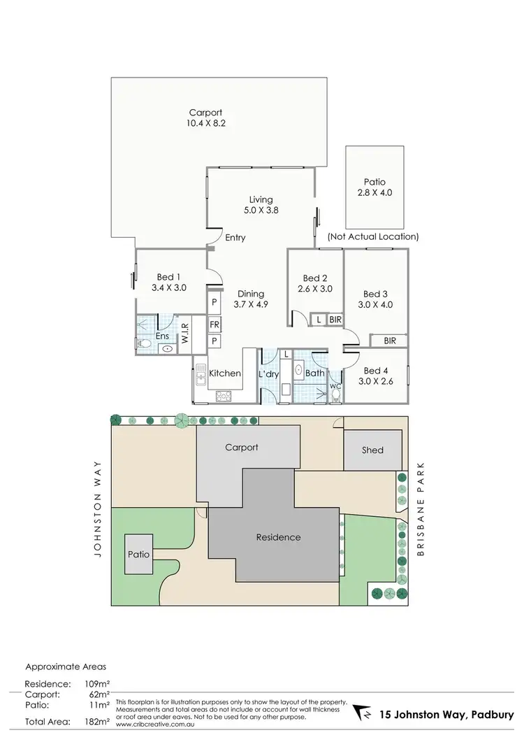 Floorplan of Homely house listing, 15 Johnston Way, Padbury WA 6025
