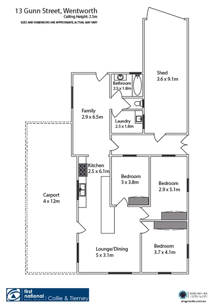 Floorplan of Homely house listing, 13 Gunn Street, Wentworth NSW 2648