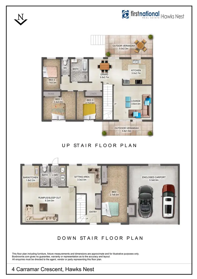 Floorplan of Homely house listing, 4 Carramar Crescent, Hawks Nest NSW 2324