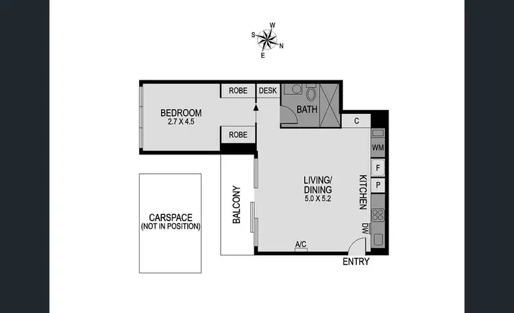 Floorplan of Homely apartment listing, 207/74 Queens Road, Melbourne VIC 3004