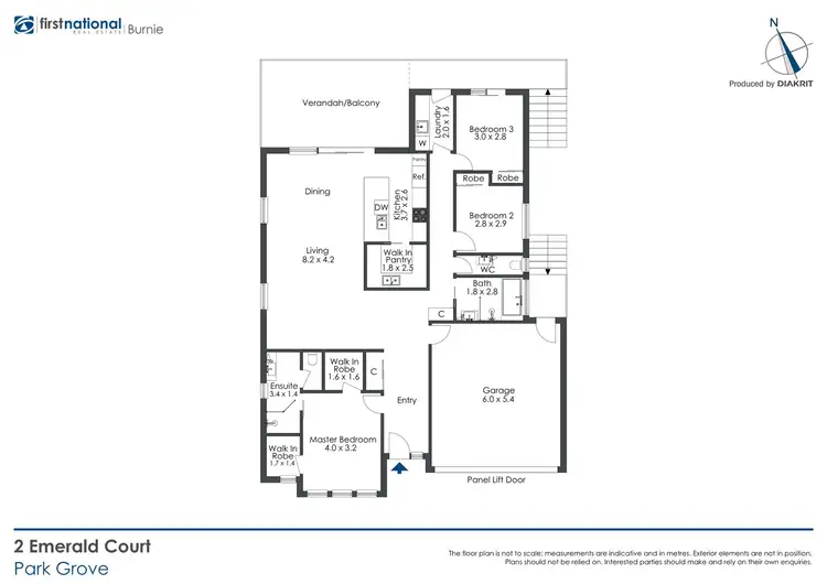 Floorplan of Homely house listing, 2 Emerald Court, Park Grove TAS 7320