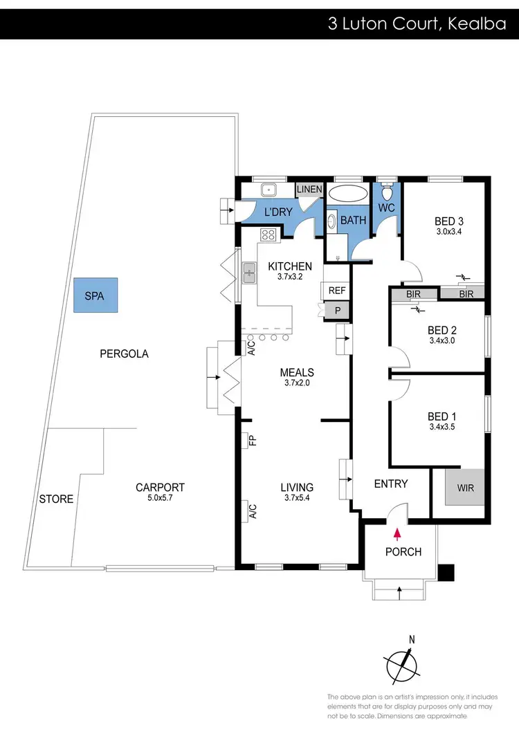 Floorplan of Homely house listing, 3 Luton Court, Kealba VIC 3021
