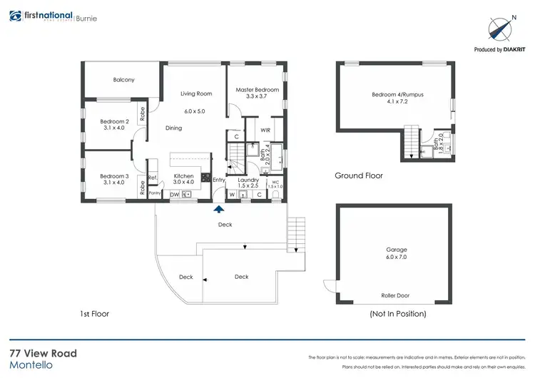 Floorplan of Homely house listing, 77 View Road, Montello TAS 7320