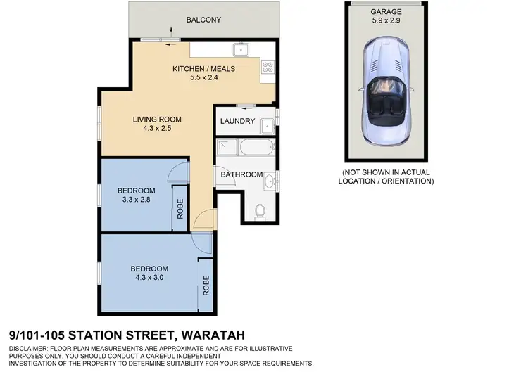 Floorplan of Homely unit listing, 9/101-105 Station Street, Waratah NSW 2298