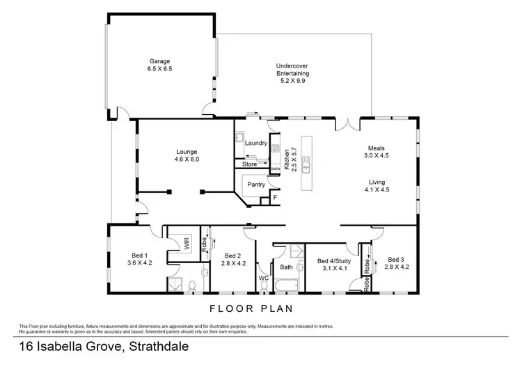 Floorplan of Homely house listing, 16 Isabella Grove, Strathdale VIC 3550
