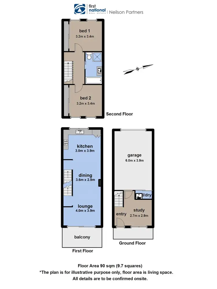Floorplan of Homely townhouse listing, 65 Annecy Lane, Pakenham VIC 3810