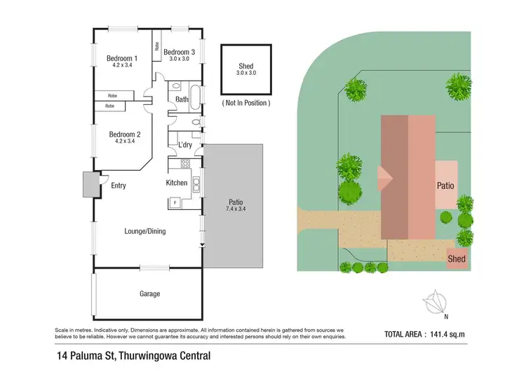 Floorplan of Homely house listing, 14 PALUMA STREET, Kirwan QLD 4817