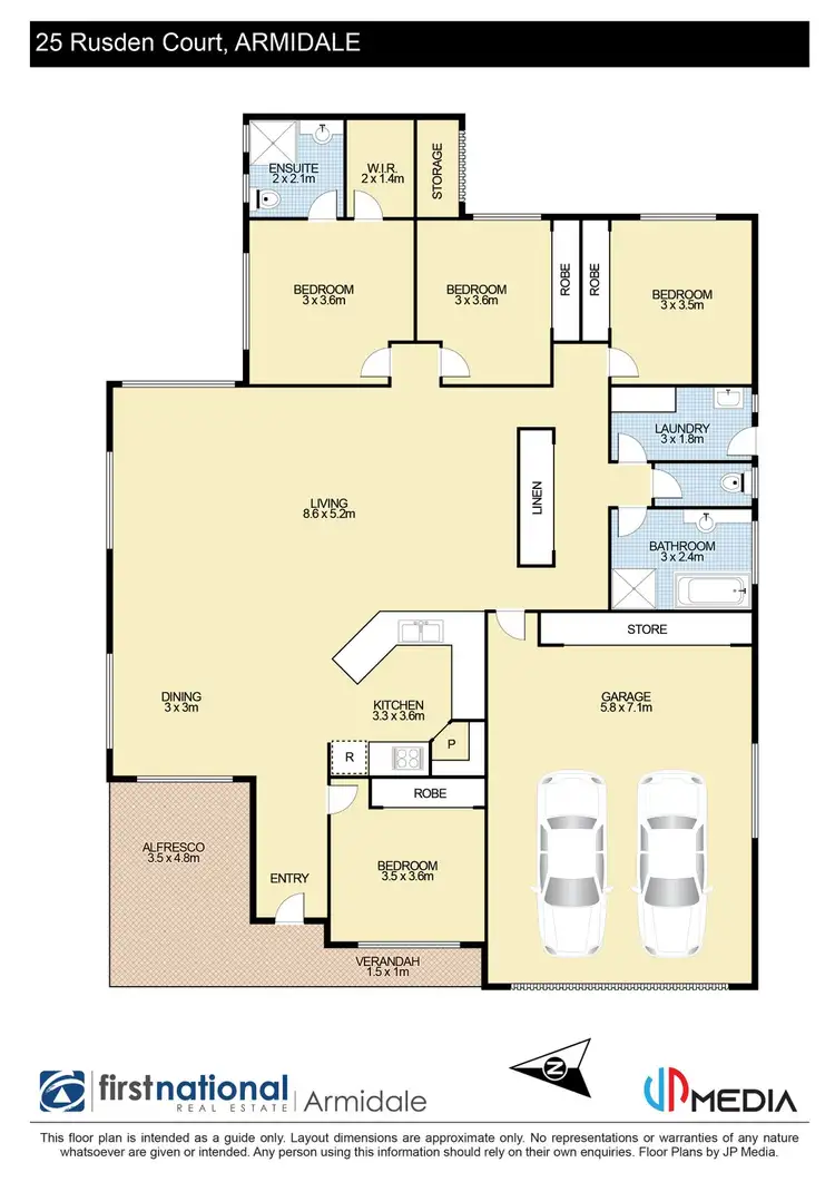 Floorplan of Homely house listing, 25 Rusden Court, Armidale NSW 2350