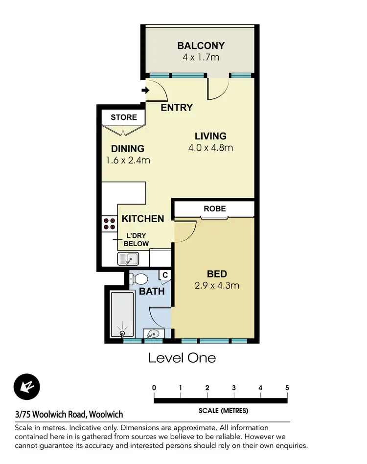 Floorplan of Homely apartment listing, 3/75 Woolwich Road, Hunters Hill NSW 2110