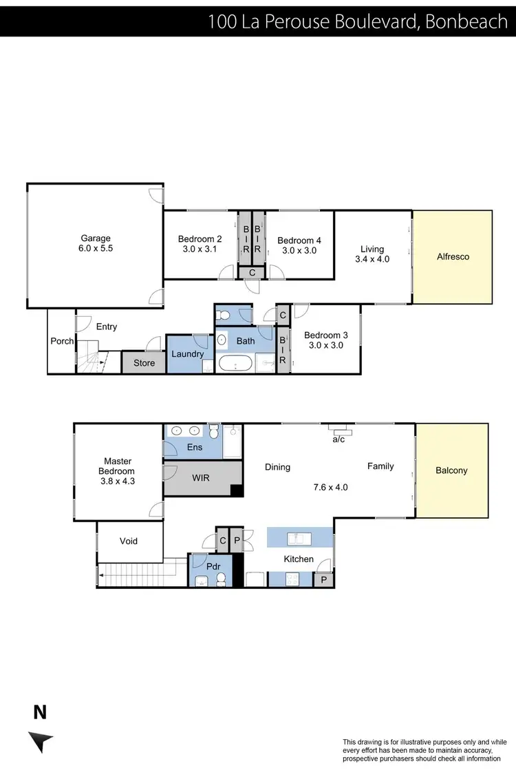 Floorplan of Homely townhouse listing, 100 La Perouse Boulevard, Bonbeach VIC 3196