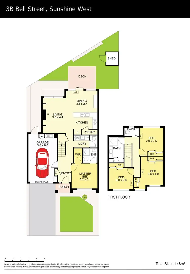 Floorplan of Homely townhouse listing, 3B Bell Street, Sunshine West VIC 3020