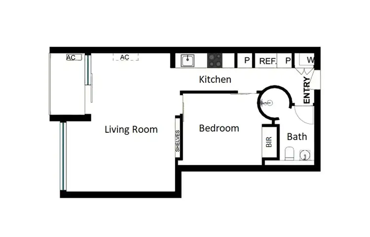 Floorplan of Homely apartment listing, 1506/22 Dorcas Street, Southbank VIC 3006