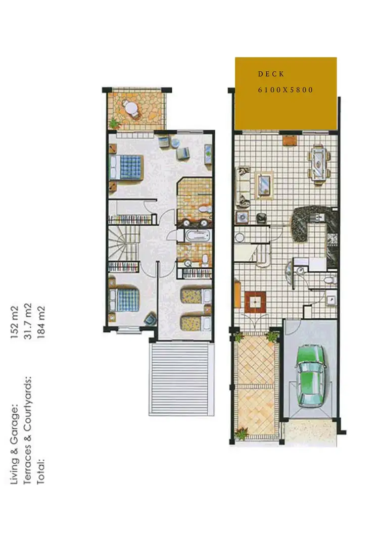 Floorplan of Homely townhouse listing, 8858 Magnolia Drive, Hope Island QLD 4212