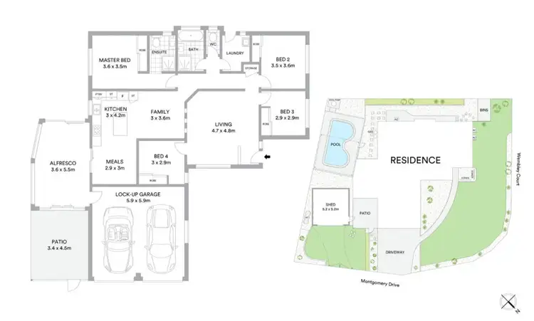 Floorplan of Homely house listing, 63 Montgomery Drive, Alexandra Hills QLD 4161