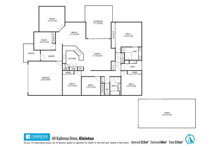 Floorplan of Homely house listing, 49 Kalimna Drive, Kleinton QLD 4352