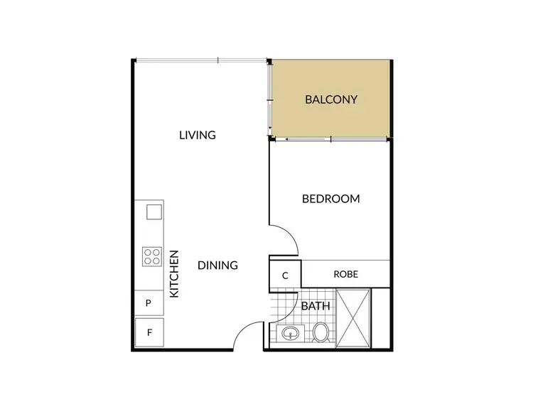 Floorplan of Homely apartment listing, 702/33 Blackwood Street, North Melbourne VIC 3051