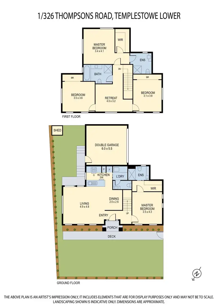 Floorplan of Homely townhouse listing, 1/326 Thompsons Road, Templestowe Lower VIC 3107