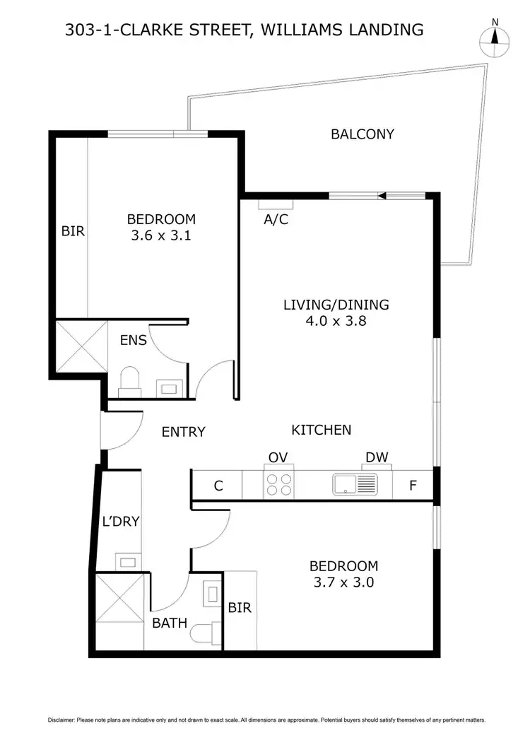 Floorplan of Homely apartment listing, 303/1 Clark Street, Williams Landing VIC 3027