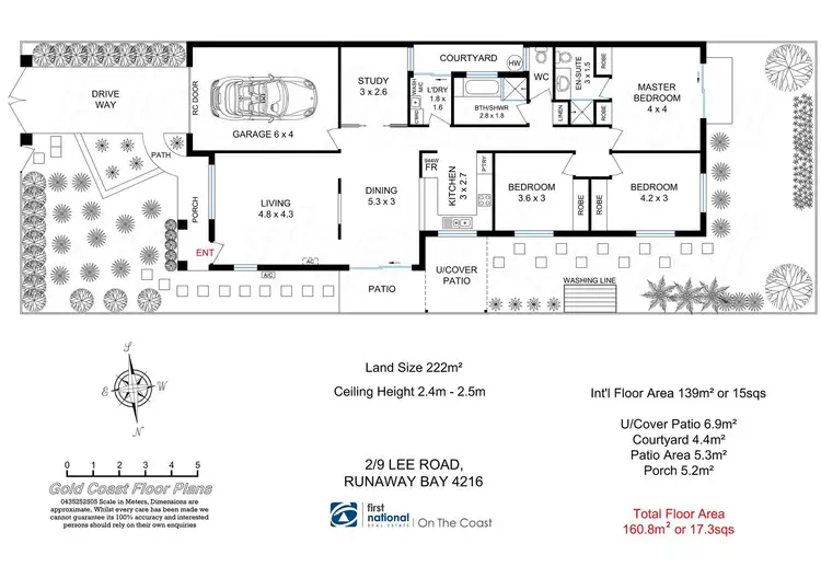 Floorplan of Homely semi-detached listing, 2/9 Lee Road, Runaway Bay QLD 4216