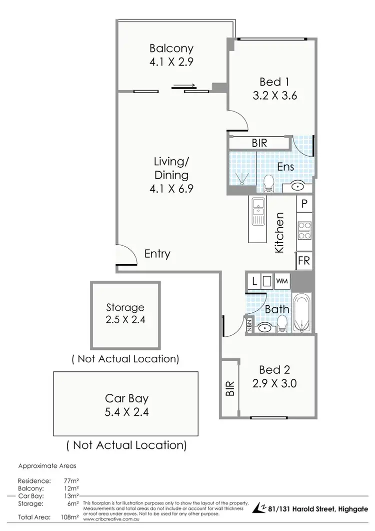 Floorplan of Homely apartment listing, 81/131 Harold St, Highgate WA 6003