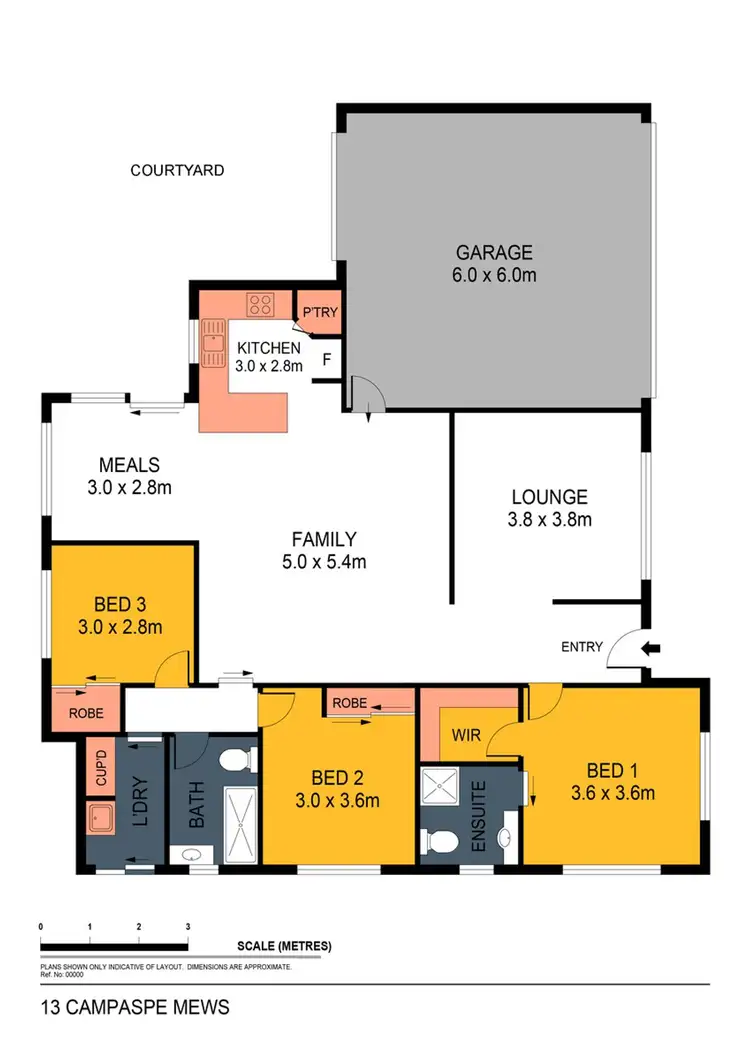 Floorplan of Homely house listing, 13 Campaspe Mews, Strathdale VIC 3550