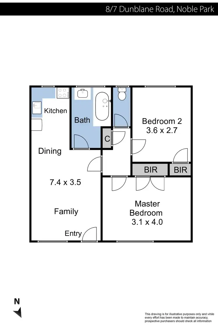 Floorplan of Homely unit listing, 8/7 Dunblane Road, Noble Park VIC 3174