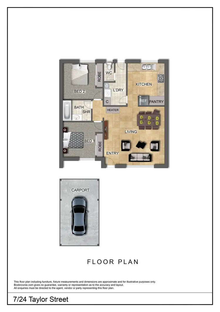 Floorplan of Homely unit listing, 7/24 Taylor Street, Araluen NT 870