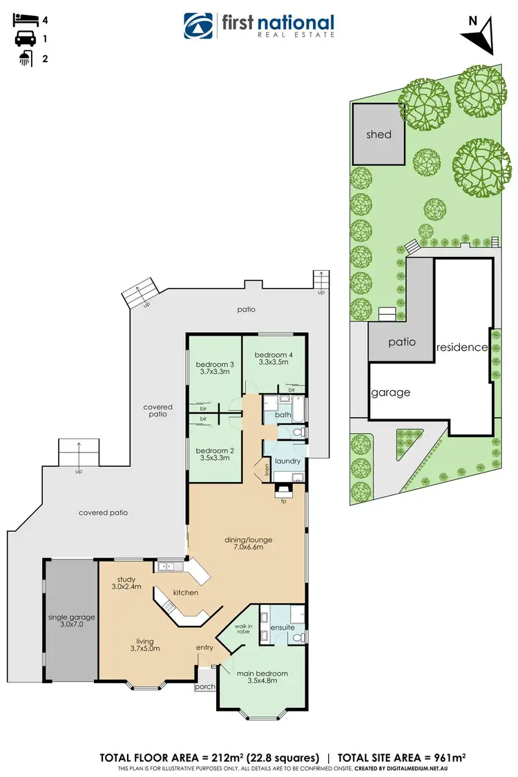 Floorplan of Homely house listing, 1 Hair Court, Beaconsfield VIC 3807